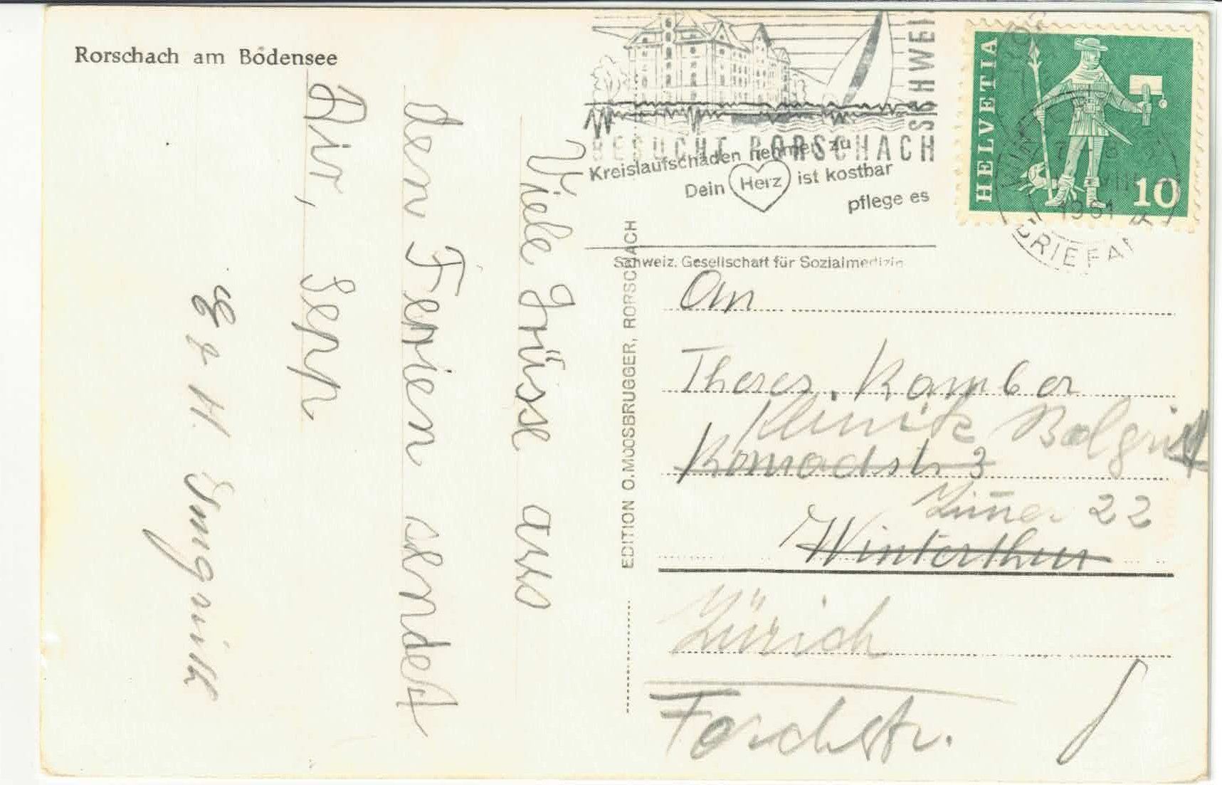Cartoline postali: Rorschach am Bodensee - Multiview – Usato da Ettingen venduto da Kartenplanet 1