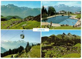 Leysin - 4 Bild AK