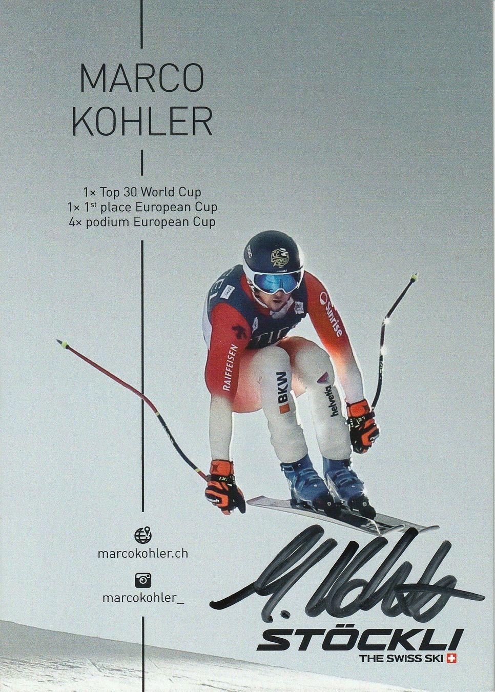 Autographes: Marco Kohler / Originalautogramm – D'occasion à Schwyz par racingautographs