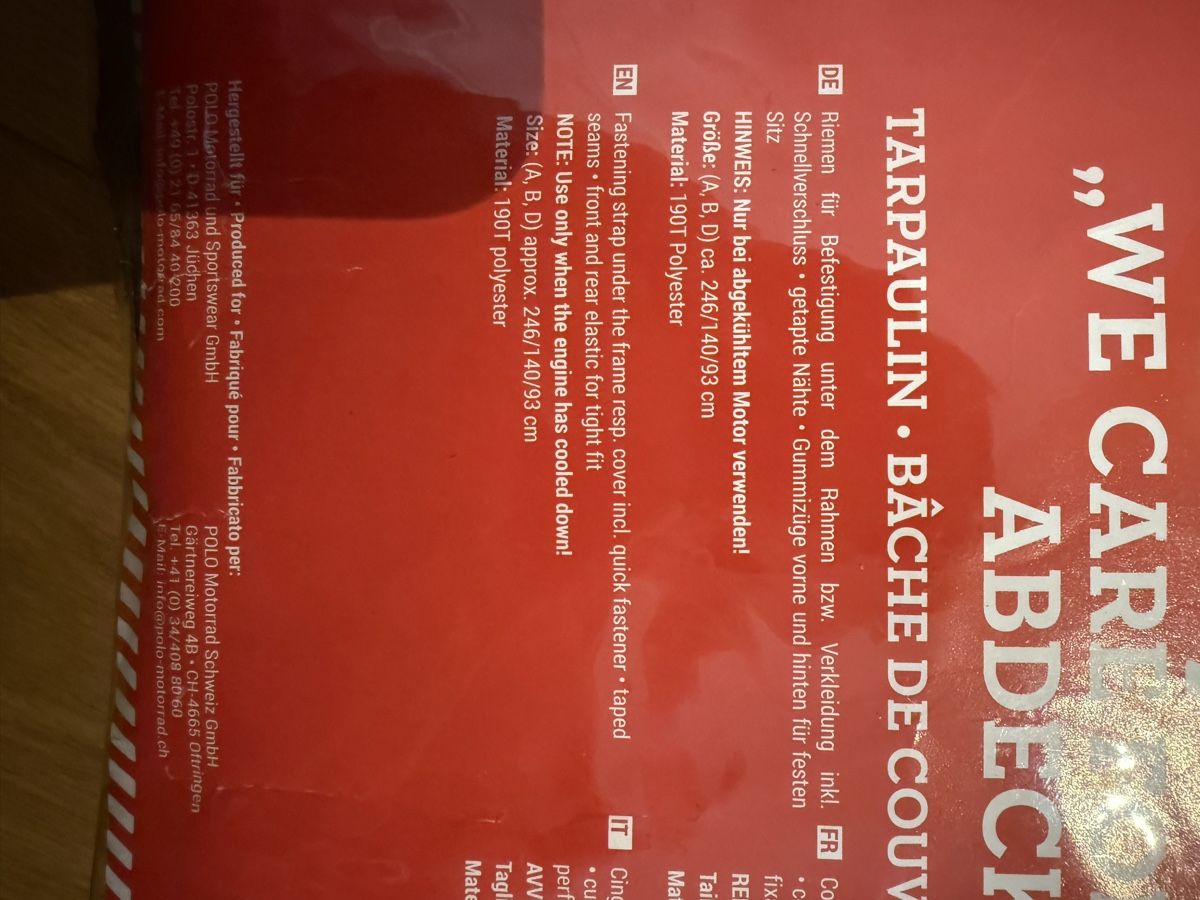 Teloni copertura moto: Abdeckplane für Motorrad – Nuovo (secondo la descrizione) da Rickenbach ZH venduto da dza_fvg8 1
