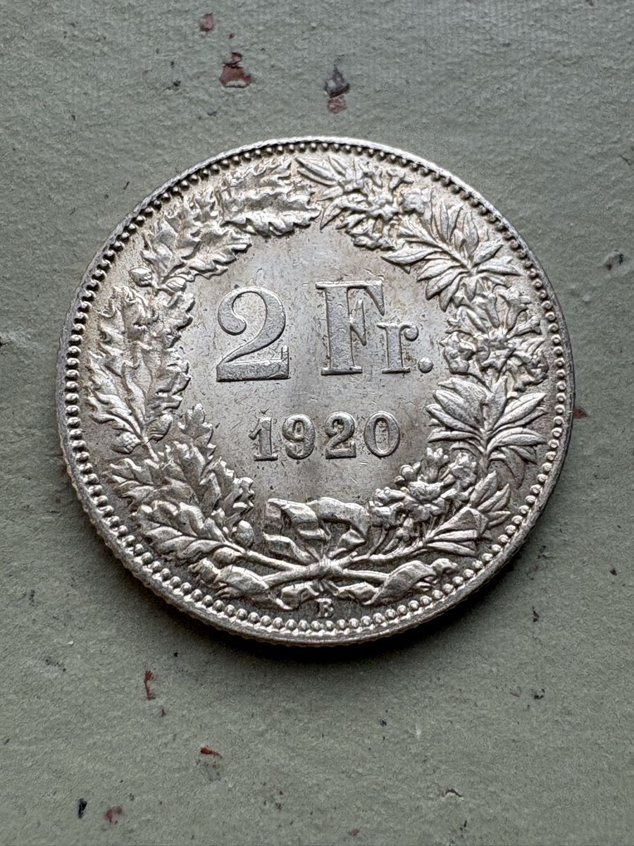 Tutti le monete: 2-Franken 1920 gutes Stück – Usato da Zürich venduto da mysilvercoin