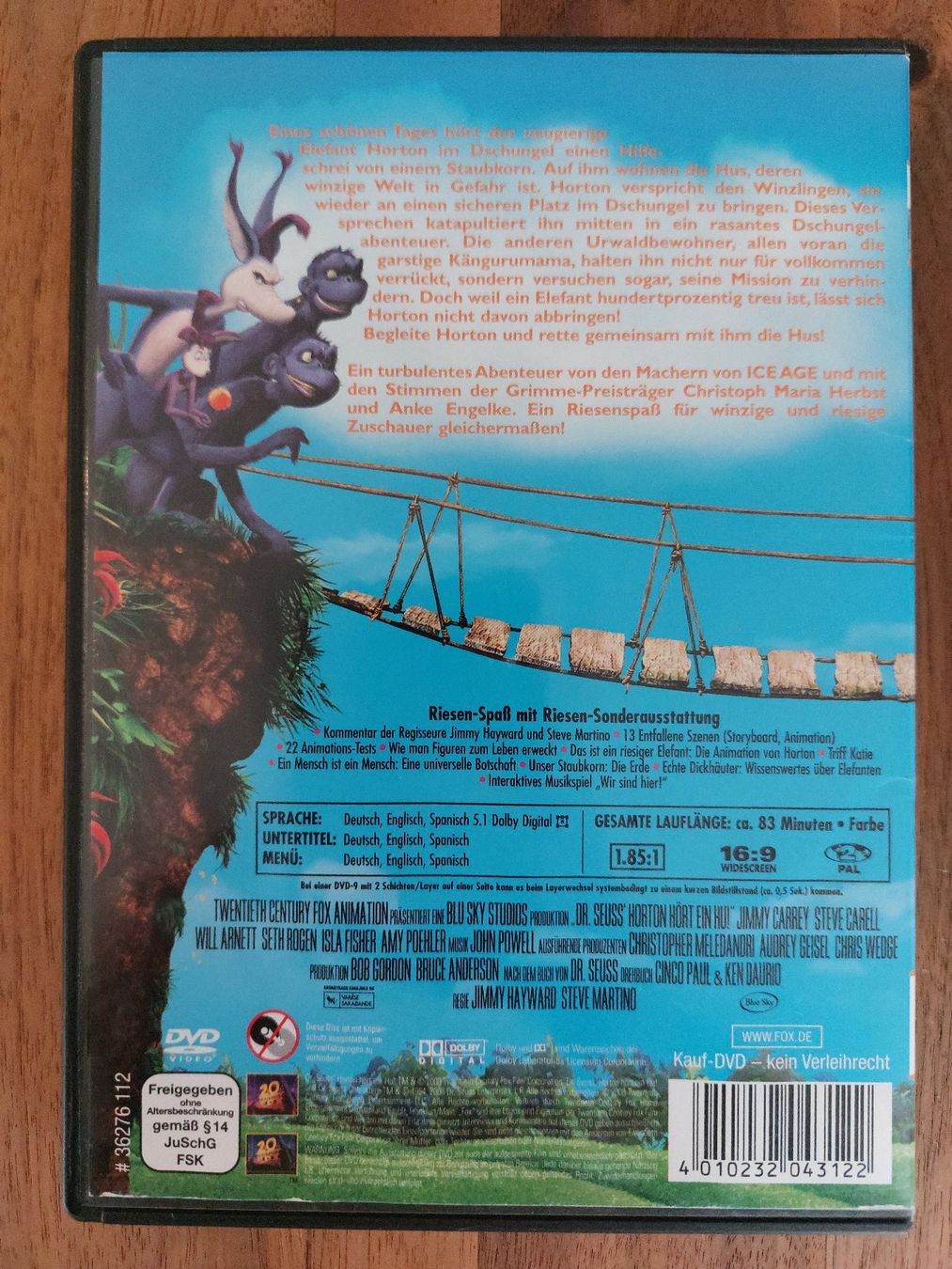 Tutti i DVDs: DVD - Horton hört ein Hu! – Usato da Rheinfelden venduto da FilmAuktion 1