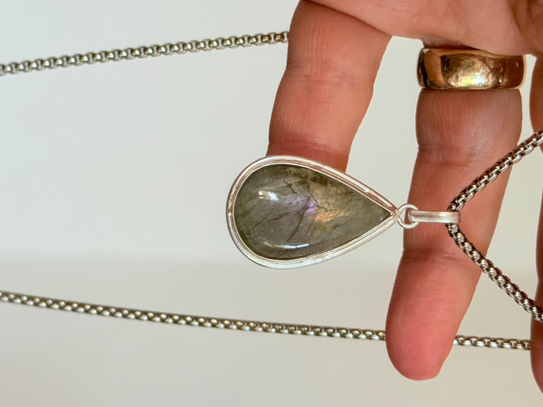 Catenine: Collier labradorite, élégant et tendance ✨ – Nuovo e nell'imballaggio originale da Genève venduto da AWWA 8
