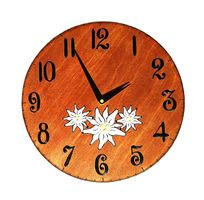 Horloge murale Edelweiss , en bois