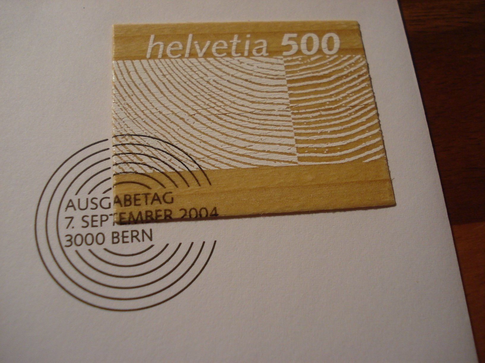 Alle Briefmarken: FDC Holzmarke 2004 ungelaufen – Gebraucht aus Niederwil AG von morostahu