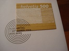FDC Holzmarke 2004 ungelaufen