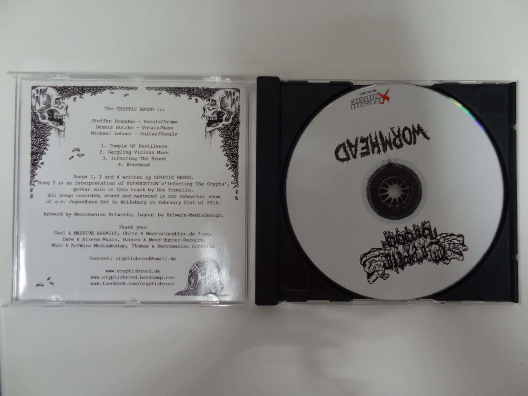 CD: Cryptic Brood - Wormhead CD - Death Metal – Usato da luzern venduto da musicandart 2