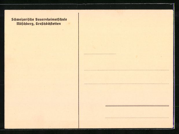 Cartoline postali: Grosshöchstetten, Schweiz. Bauernheimat – Usato da Berlin venduto da bartko-reher 1