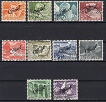 R1659  /  Timbres administratifs 1950  surcharge "OFFICIEL"