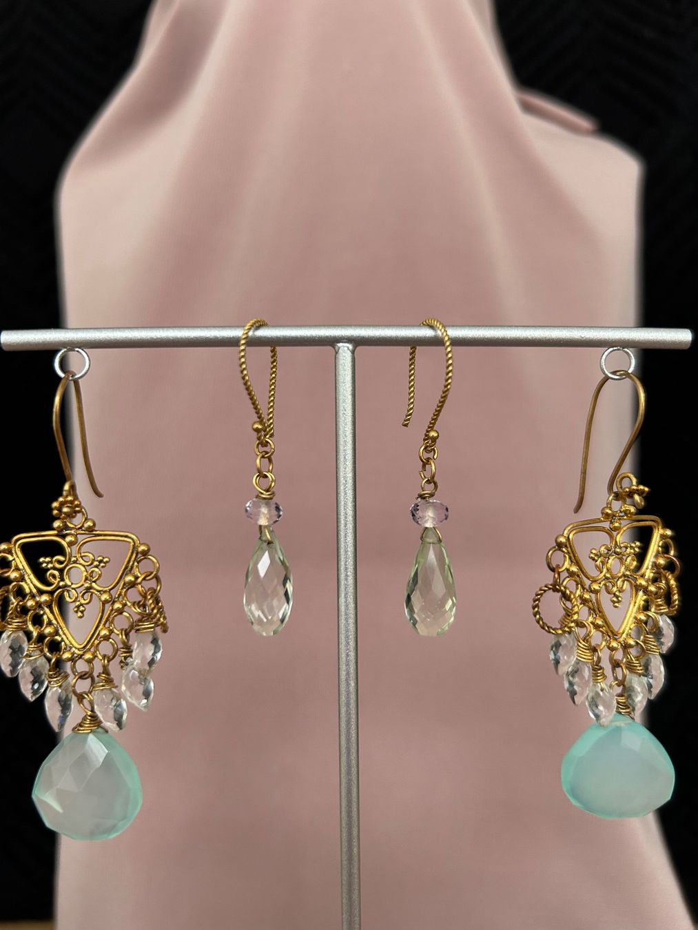 Autres bijoux: Schmuck-Set Boho-Stil gold-türkis Nr. 23 – Neuf (Voir description) à Rothenburg par stacostaco 4