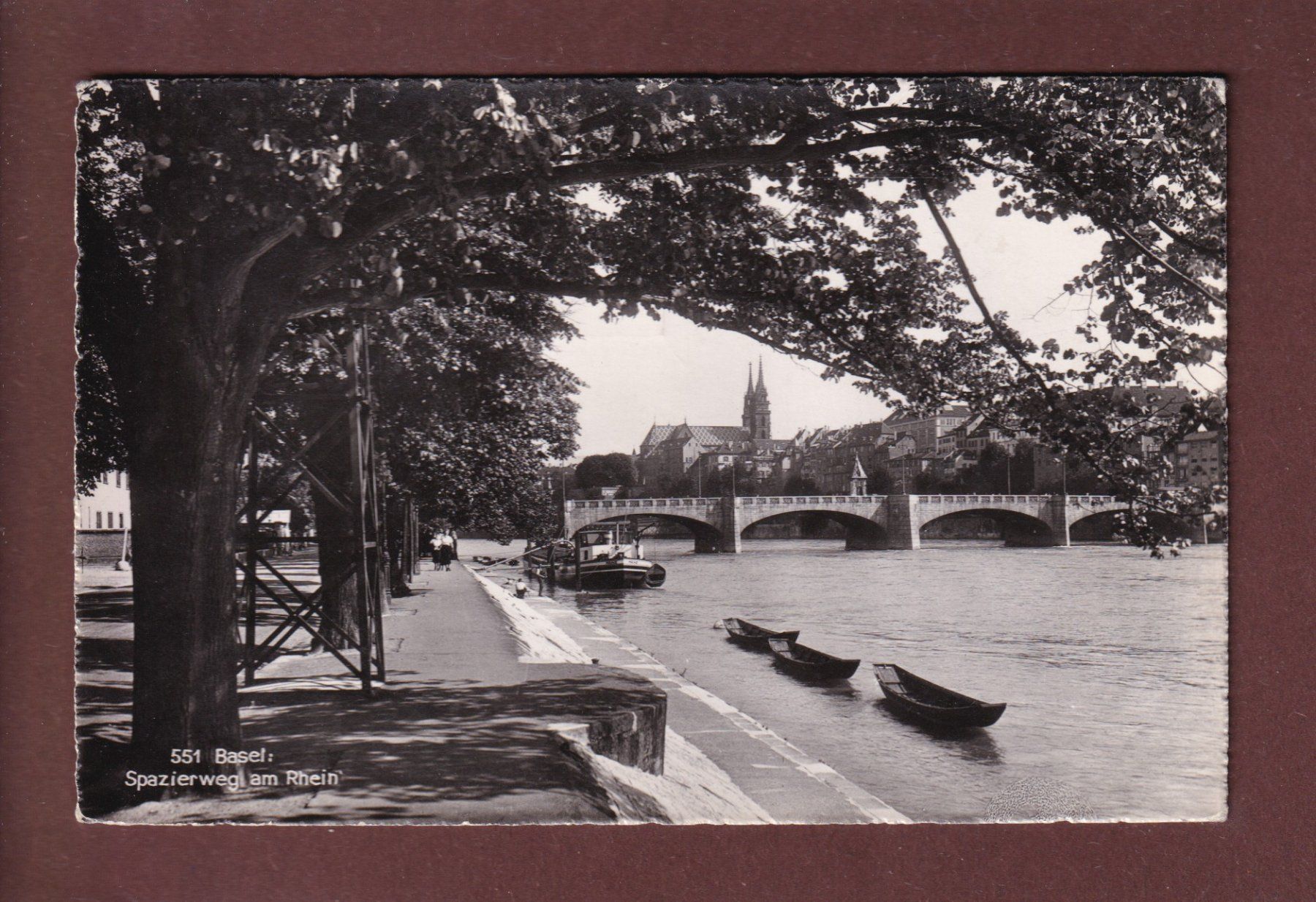 Cartoline postali: BASEL - Spazierweg am Rhein – Usato da Pully venduto da nicecards