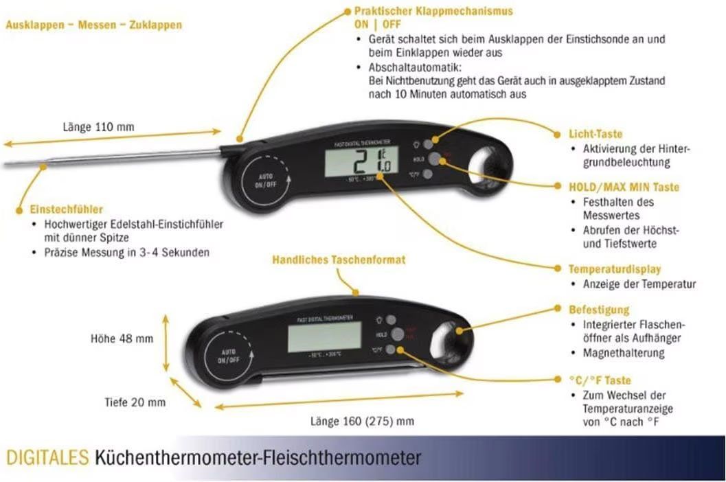 Altro per la casa: TFA Dostmann Einstichthermometer Fleischthermometer – Nuovo e nell'imballaggio originale da Olten venduto da Sina84 1
