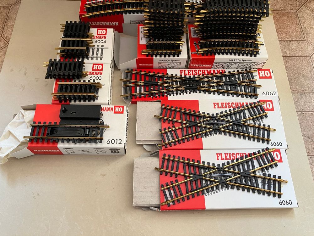Fleischmann Modelleisenbahnen: Konvolut Fleischmann MODELL-GLEIS, H0 GS – Neu (gemäss Beschreibung) aus Neuendorf von sitek071 2