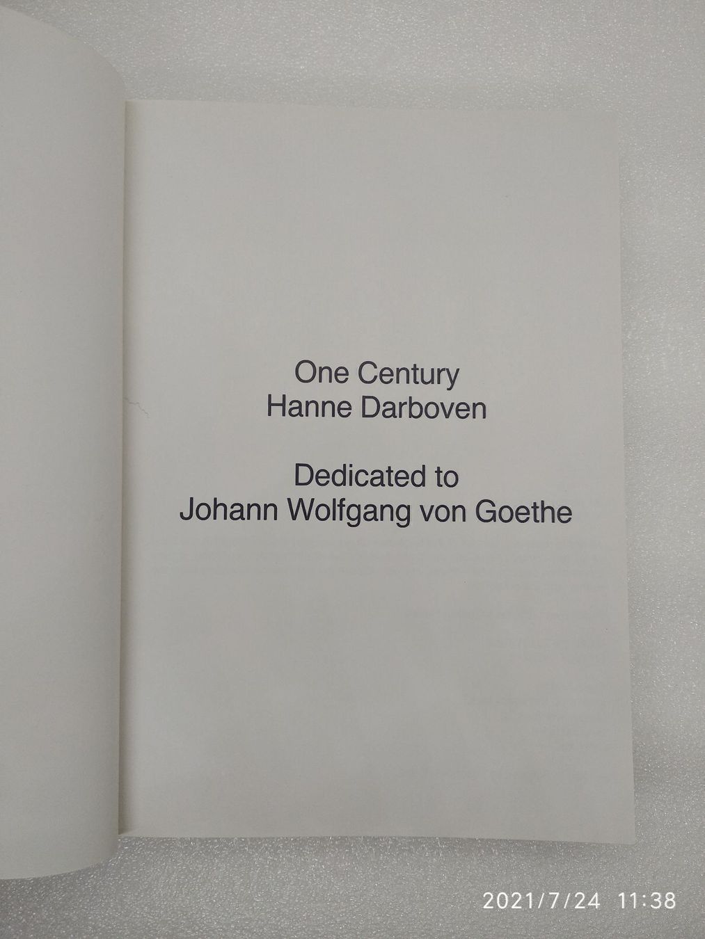 Libri: HANNE DARBOVEN - GOETHE - GENT 1988 – Usato da Goldach venduto da Gaip 2