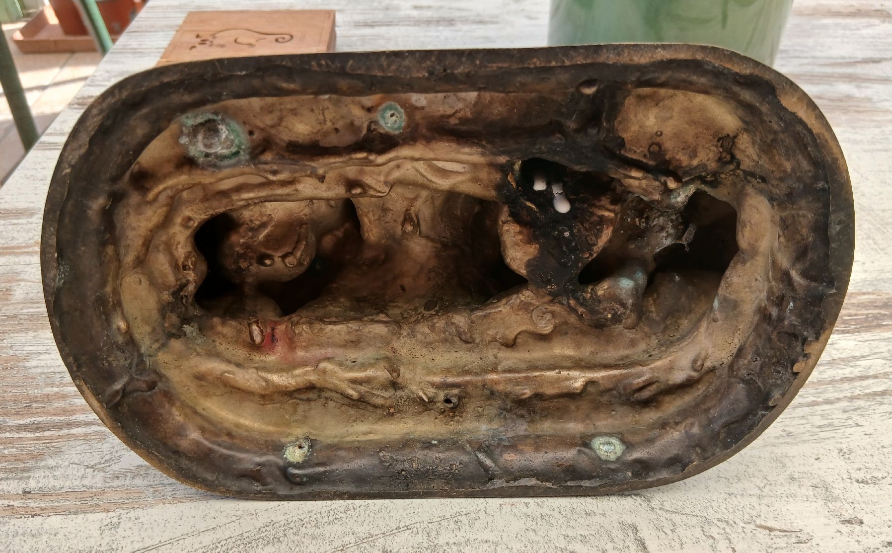 Statuette: Boy reading with his dog in bronze. – Usato da St-Cergue venduto da gar_x2b7 4