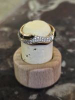 weiss / gelbgold Diamantring  / "750"