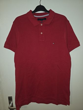 Polo Tommy Hilfiger Rouge Slim Fit Taille M