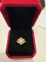 Handgefertigter Schweizer 18K Gold-Diamantring – Zertifikat