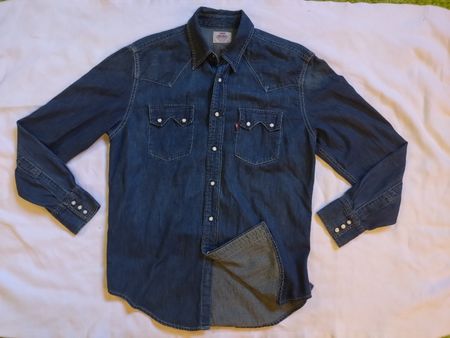 Chemise en jean Levi's bleu taille L manches longues 1997