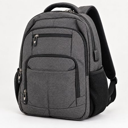 Backpack grey with USB charging port, new condition