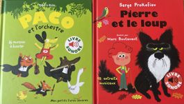 Lot 2 livres sonores: Paco et l'orchestre, Pierre et le loup