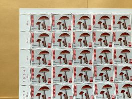 50x Fr. -.80 Briefmarken Frankatur Pro Juventute Pilze