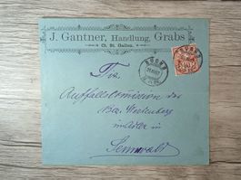TR48 Enveloppe + Timbre Suisse 1887