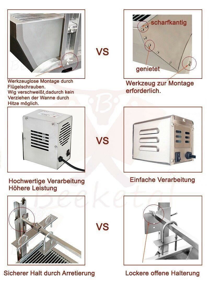 Grils: Beeketal BSGW-150H Spanferkelgrill – Neuf avec emballage d'origine à Bottighofen par zaap 8