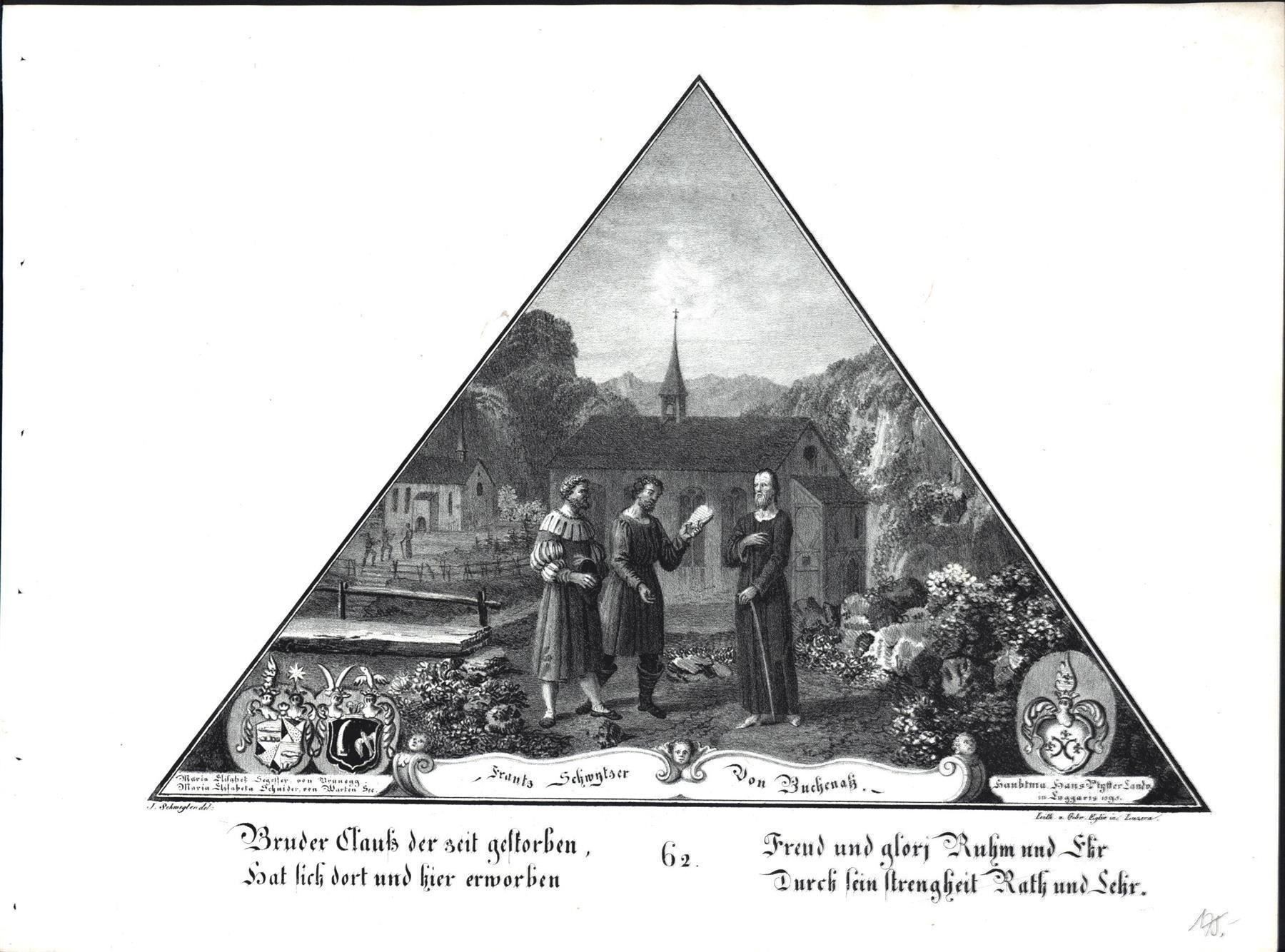 Incisioni: Ranft Einsiedelei Lithographie  1828 – Usato da Rafz venduto da Helvet32