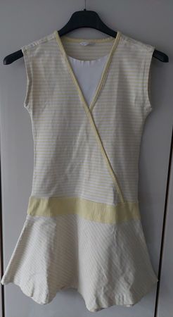 Sommerkleid Gelb-Weiss gestreift Gr. 146/152