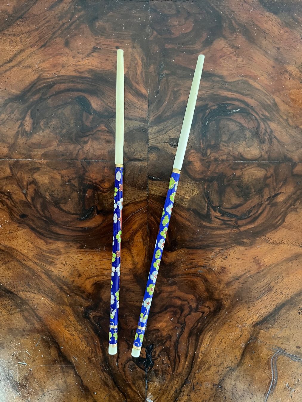 Set di posate: 2 Sets Cloisonné Essstäbchen, OVP – Usato da Steckborn venduto da bluepapillon 2