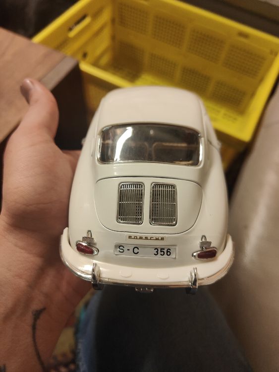 Pezzi Di Ricambio Burago 1/18 Per Porsche 356 B Del 1961 - Auto Miniatura, Colore Bianco Crema