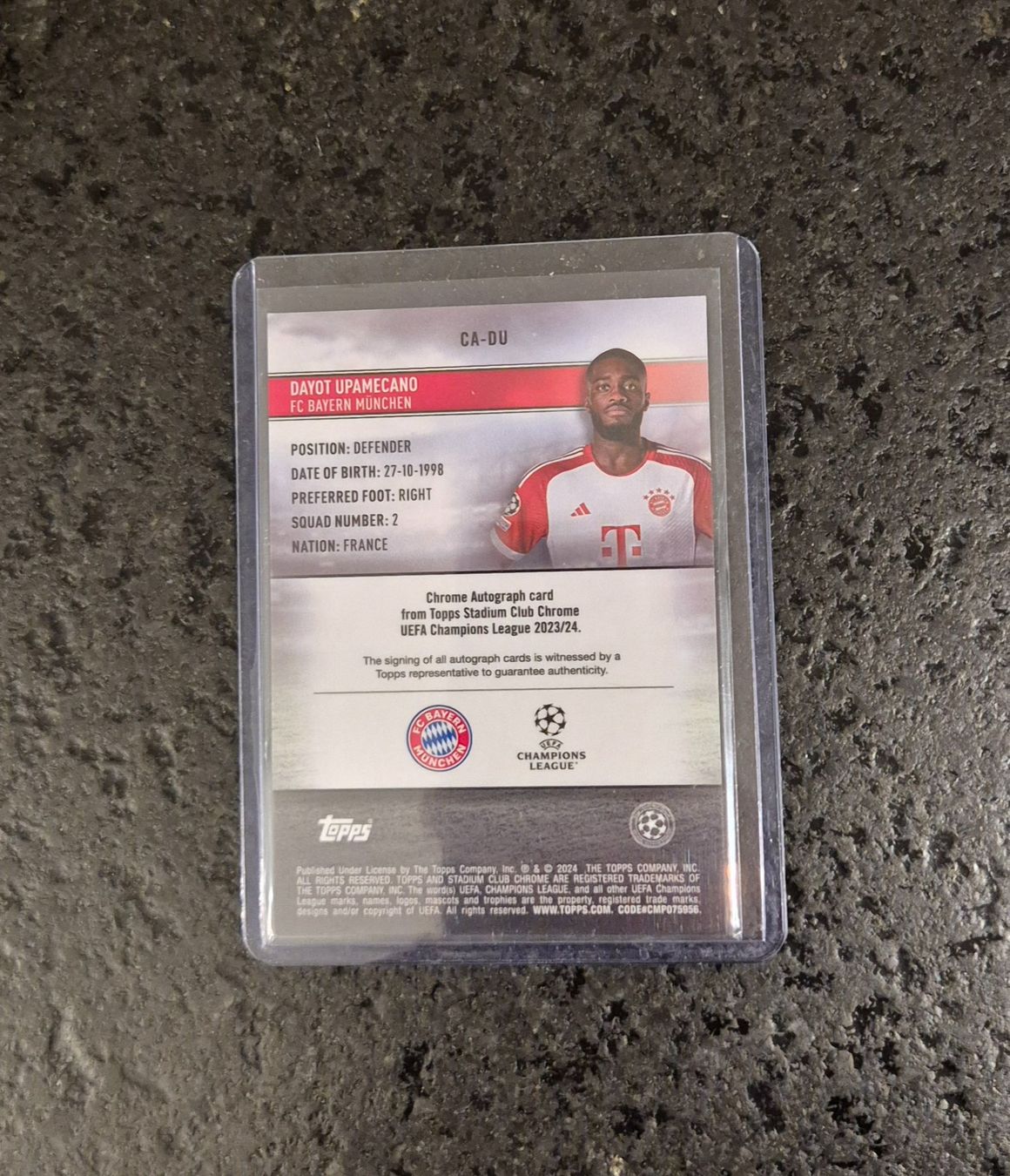 Topps Sammelbilder & Trading cards: Dayot Upamecano Autogramm - Bayern München - Topps – Neu (gemäss Beschreibung) aus Burg AG von Danoe 1