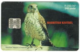 Telefonkarte Mauritius Vogel Falke