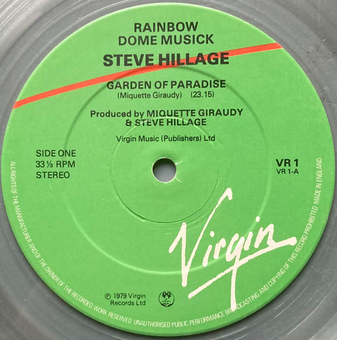 Dischi in vinile: STEVE HILLAGE - RAINBOW DOME MUSICK – Usato da Poliez-Pittet venduto da Newtown-Records 3