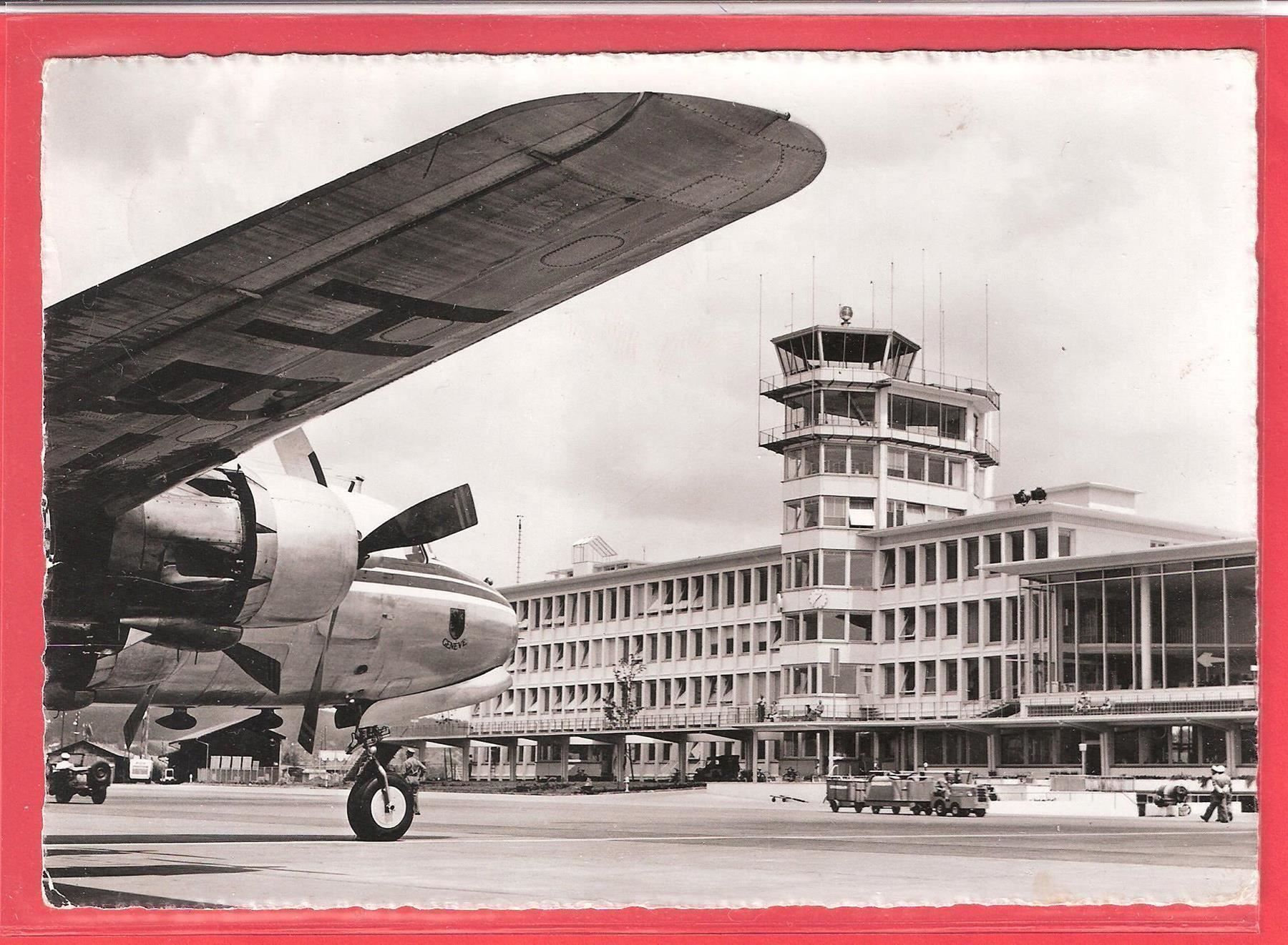 Cartoline postali: 30.8.54 Swissair Propellerflugzeug/Wartung/Check – Usato da Zürich venduto da Hagliweg