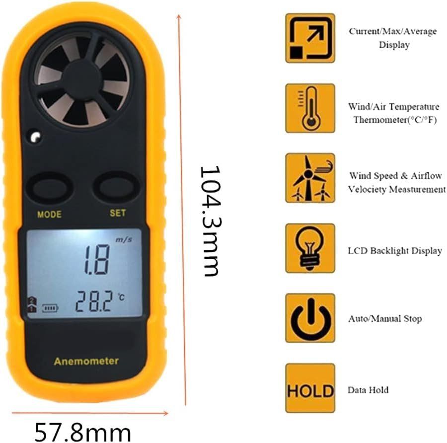 Messen: Anemometer Windmesser Handgerät Windgeschwindigkeit digital – Neu und originalverpackt aus Genève von Top-Trend 1