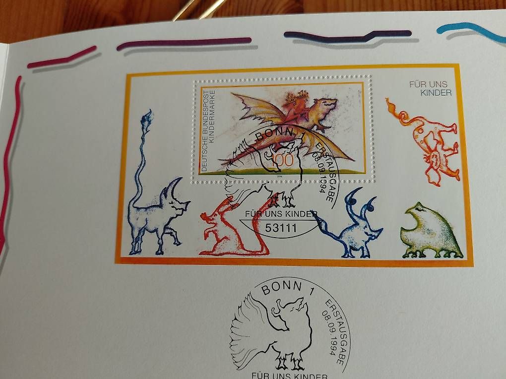 Tutti i francobolli: 5 Jahreskarten mit Briefmarken der deutschen Post – Usato da Zollikerberg venduto da Inhal 1