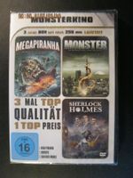 3 DVD Megapiranha Monster Sherlock Holmes (Originalverpackt)