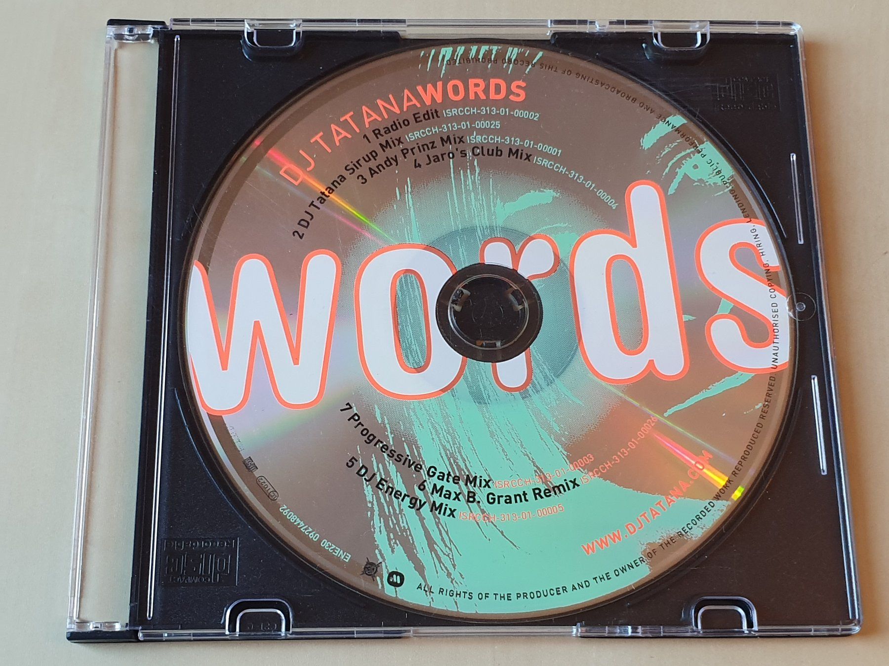 CD: DJ Tatana Words Maxi – Usato da Stansstad venduto da collectorsshop