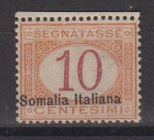 SOMALIA ITALIANA 1909 10 C Portomarke **