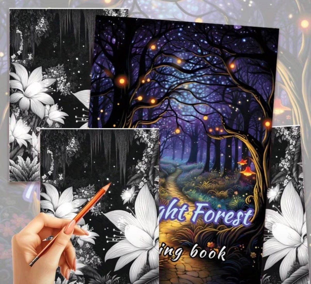 Bücher: Malbuch für Erwachsene: Midnight Forrest-kreativ-Entspannung – Neu und originalverpackt aus Teufenthal AG von MeineSchatztruhe 1