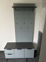Modernes Garderoben-Set Hochglanz Grau mit Schuhschrank