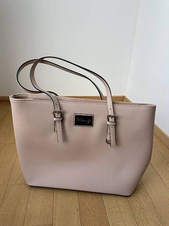 Schultertasche Neuzustand, rosa/beige
