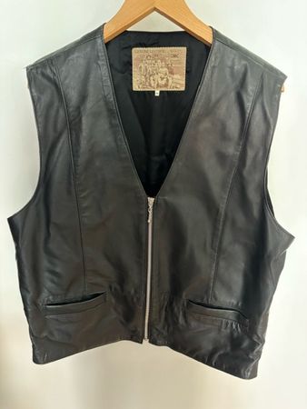 Leder Weste Metal-Kutte Top Zustand Gr. M