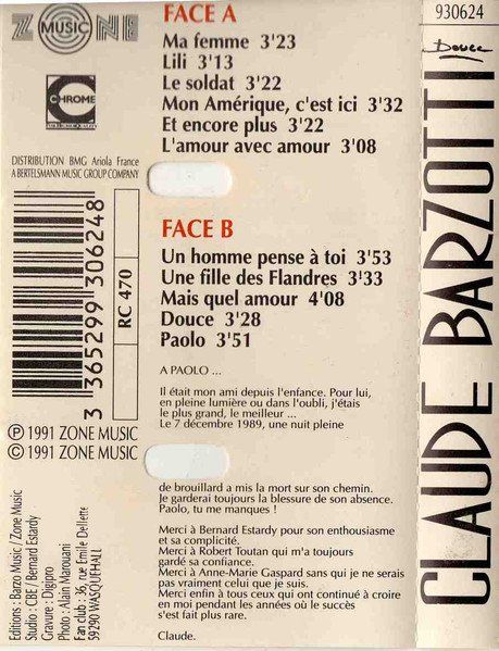Cassettes audio: CASSETTE CLAUDE BARZOTTI - CHANSONS – D'occasion à PORRENTRTUY par RABAIS_SPORT 1