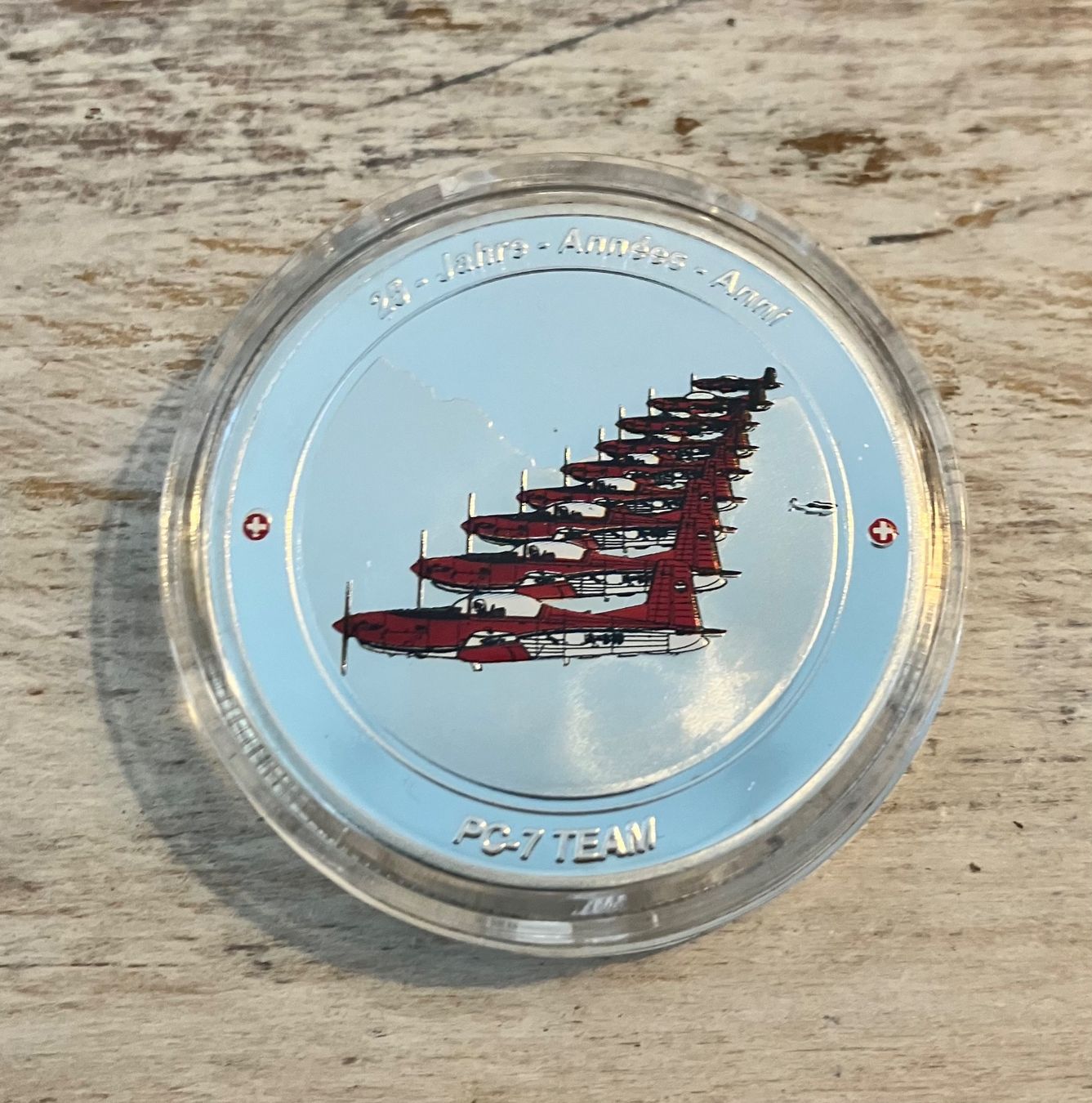 Medaglie: versilberte Medaille Schweizer Luftwaffe 25 Jahre PC- 7 Team – Usato da Merenschwand venduto da Garfield2026 4