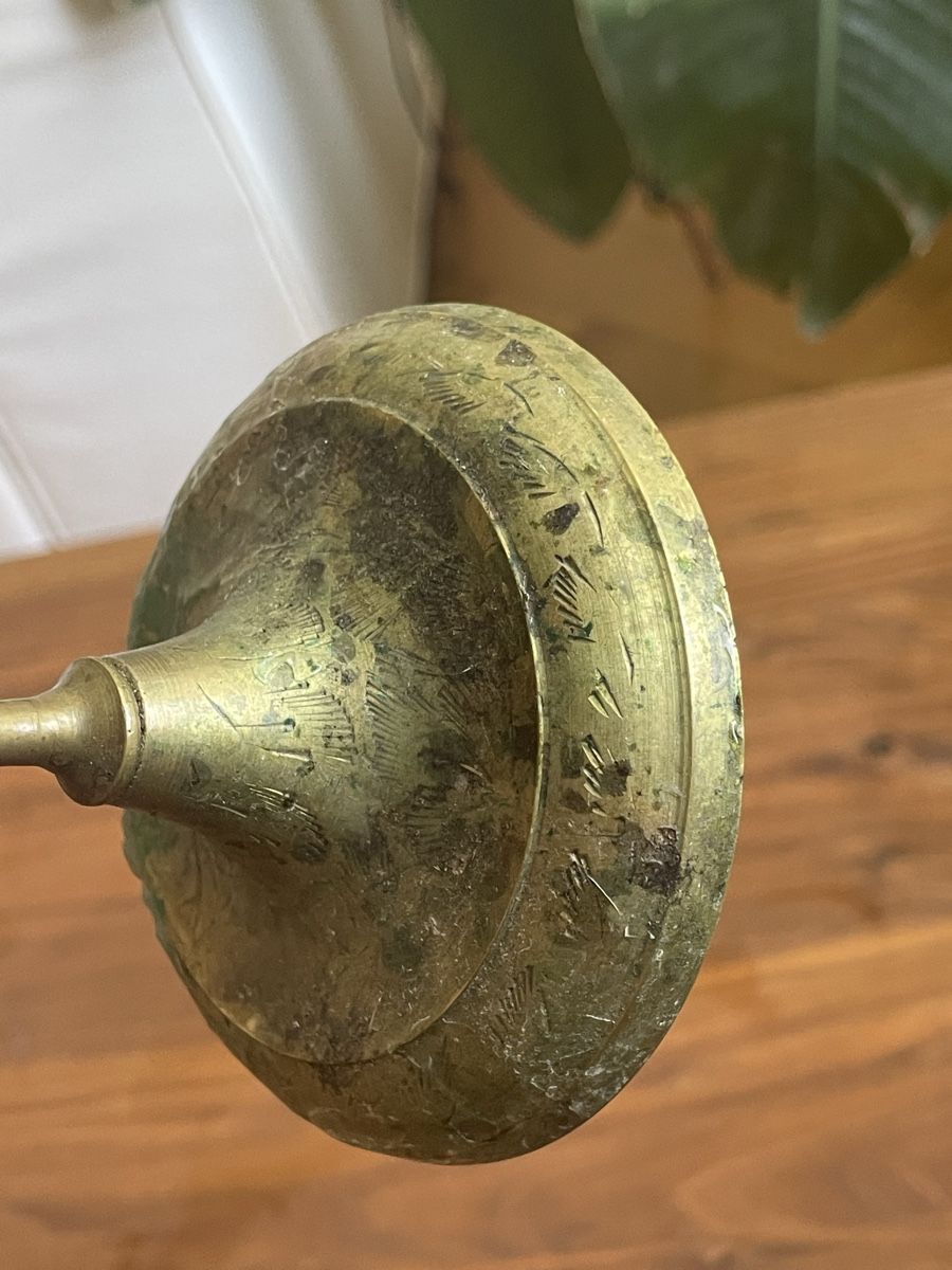 Alle Dekorationen: Brass Candlestick India Engraved Tarnished Single Piece – Gebraucht aus Zürich von woqqy 2