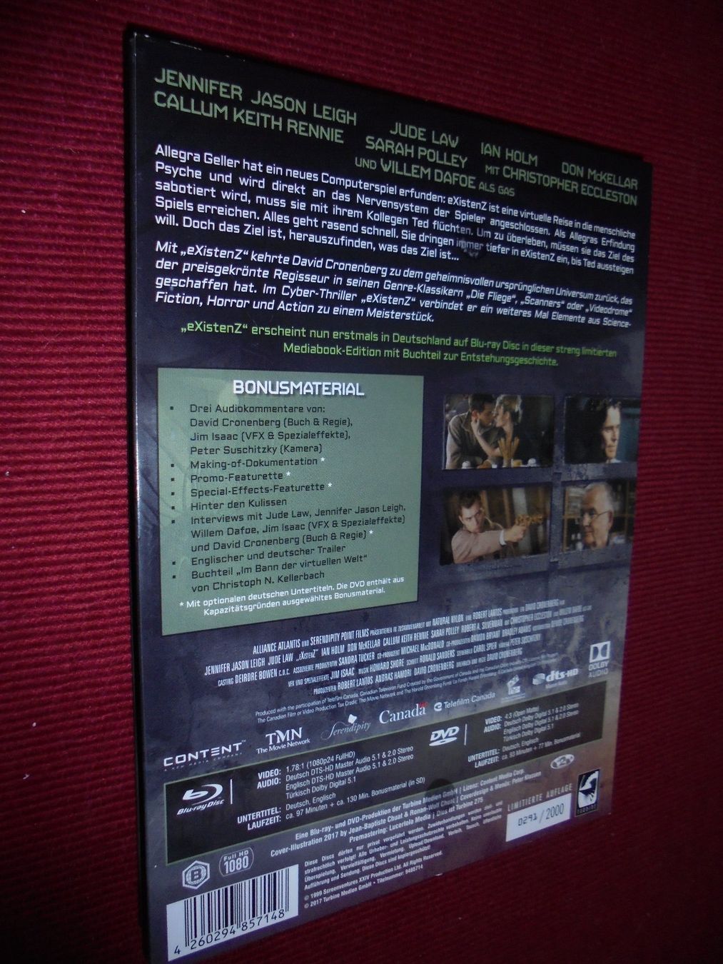 Alle DVDs: Mediabook EXISTENZ david Cronenberg / RAR! Lim. – Neu (gemäss Beschreibung) aus Wattenwil von Firebird1 3