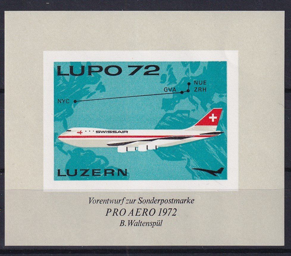 Tutti i francobolli: Flugpost Werbevignette, WV 72.2a, LUPO 72, postfrisch ** – Usato da Samnaun-Compatsch venduto da Muckimu